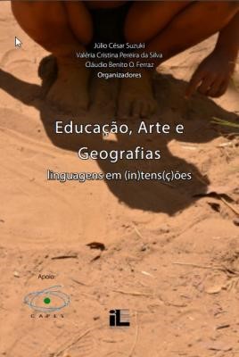 Capa do livro Educação, arte e geografias: linguagens em (in)tens(ç)ões